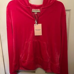NWT Pink Juicy Couture Velour Track Jacket - Size 1X